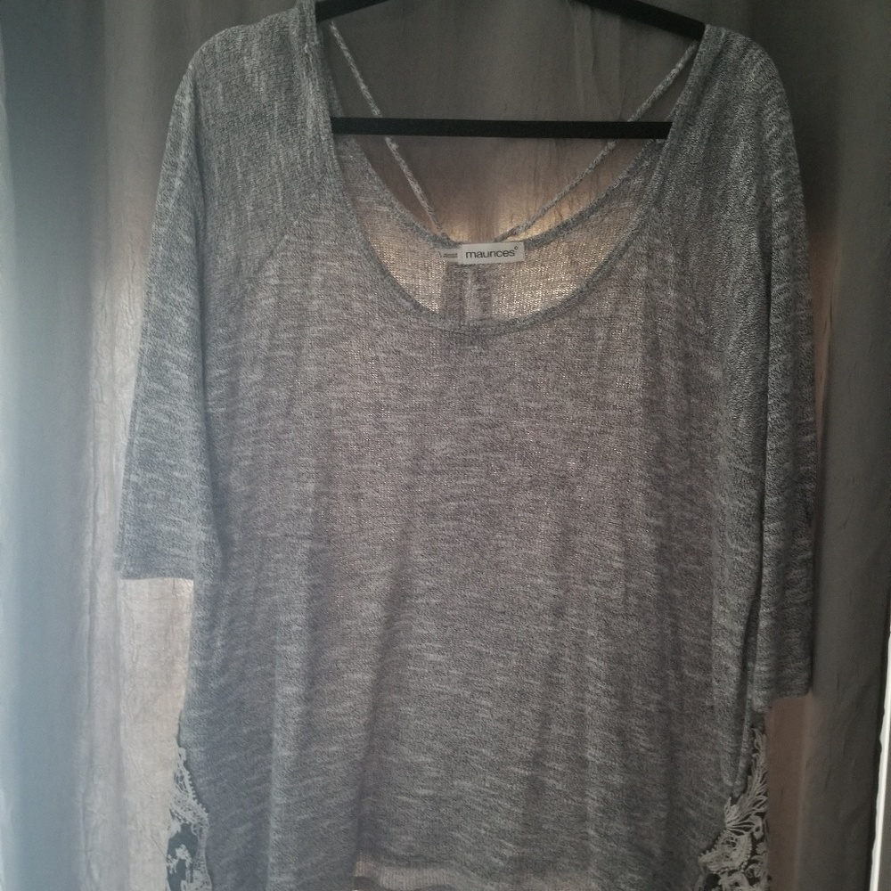 Sweater with lace detail
